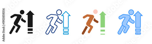 Progress icon set multiple style collection