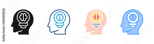 Smart Idea icon set multiple style collection