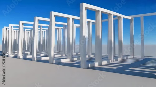 Modern Abstract Architecture White Frames Motion Design