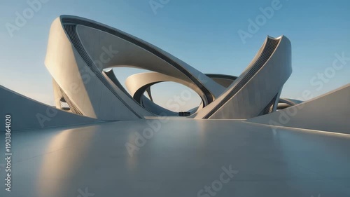 Futuristic Abstract Architecture Exterior Motion Background