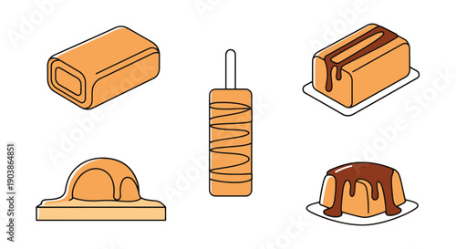 Caramel Line art graphic