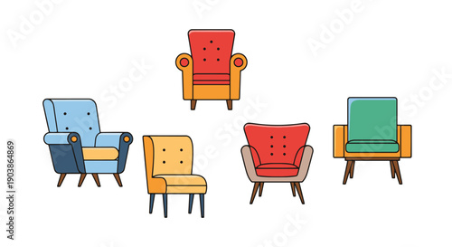 Chair Line art digital illustration
