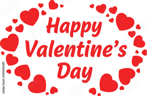 Valentine's day hearts greeting card