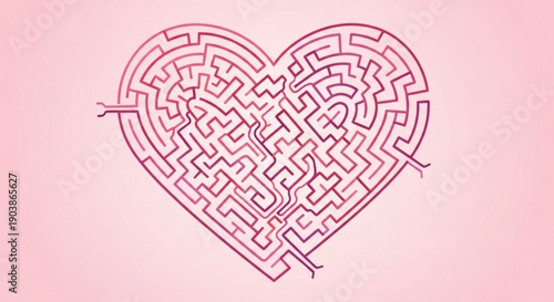 Navigating love and complexity with a heart maze