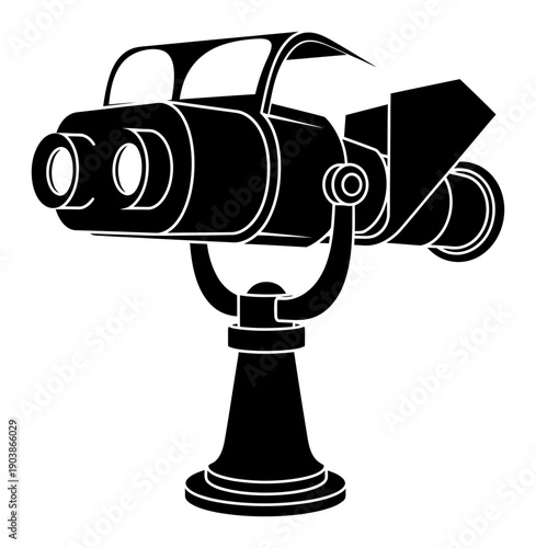 Victorian Stereoscope - Minimalist Vector Illustration