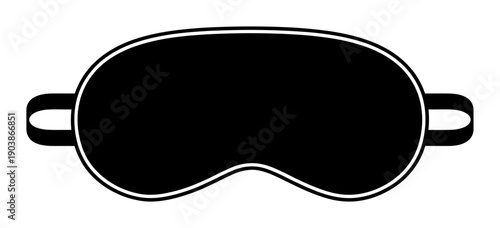 Sleeping Mask Silhouette - Minimalist Vector