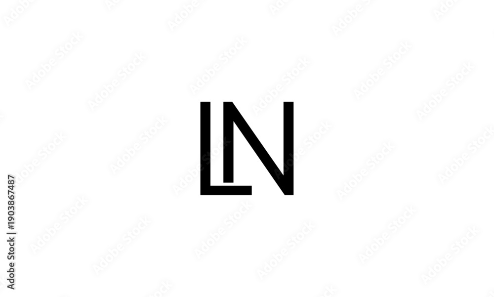 Fototapeta premium LN initial letter logo or LN monogram