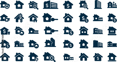 Real Estate House Icon Home Vector Symbol