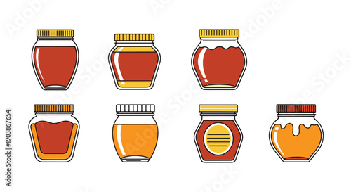 Honey Jar Line art vector