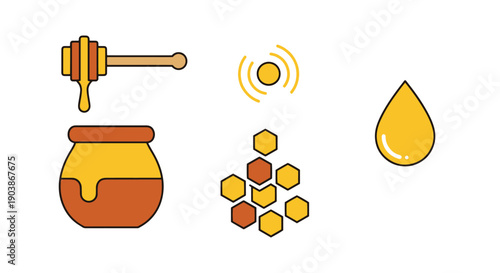 Honey Line art illustration