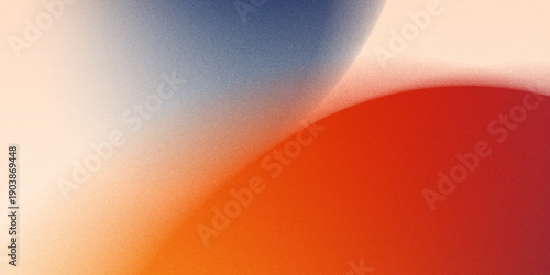 Принти на полотні Grainy orange red blue background, grainy gradient abstract background, abstract shapes, retro soft texture, copy space