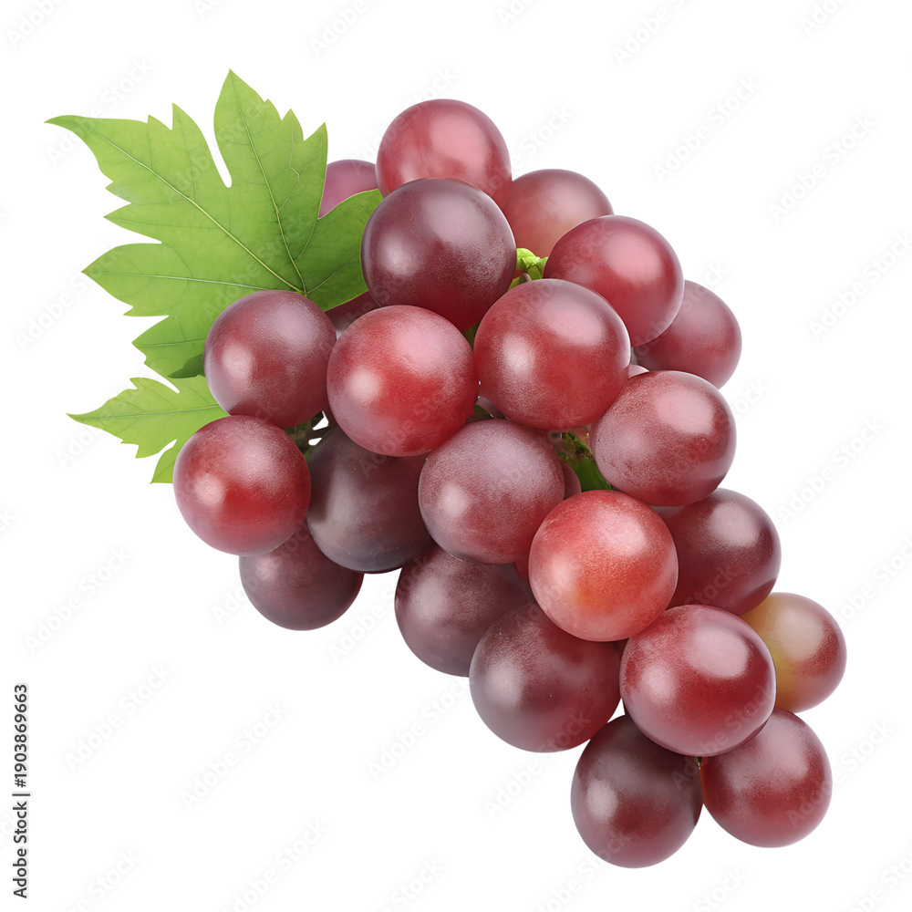 Fototapeta premium Isolated Bunch of Red Grapes