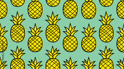 Pineapple Paradise Pattern: A cheerful pineapple pattern showcases a repeating design of the tropical fruit against a vibrant backdrop, celebrating the freshness and summery charm.