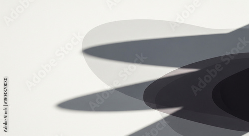 Wallpaper Mural Minimal Light and Shadow Pattern on White Surface Torontodigital.ca