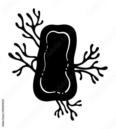 Mycelium Packaging - Minimalist Vector Illustration