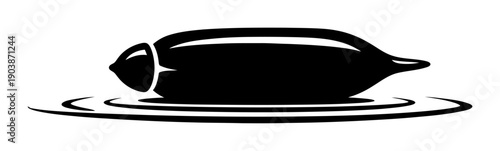 Mangrove Propagule Silhouette - Minimalist Vector