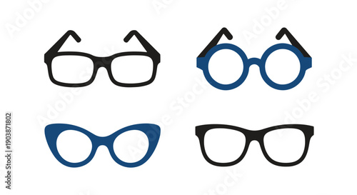 Reading Glasses Line color art minimal style