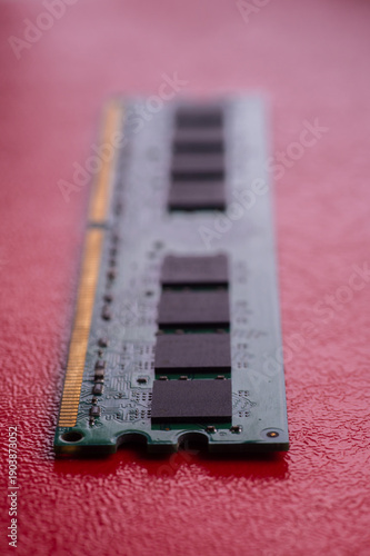Close up of computer RAM