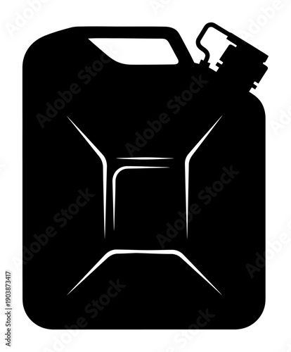 Jerry Can Silhouette - Minimalist Vector Illustration