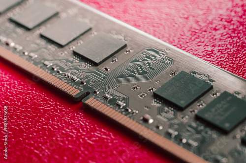 Close up of computer RAM