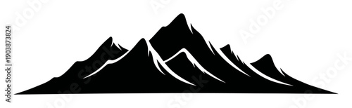 Glacial Moraine Silhouette - Minimal Vector
