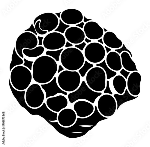 Termite Comb Fungus - Minimalist Vector Silhouette