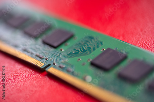 Close up of computer RAM