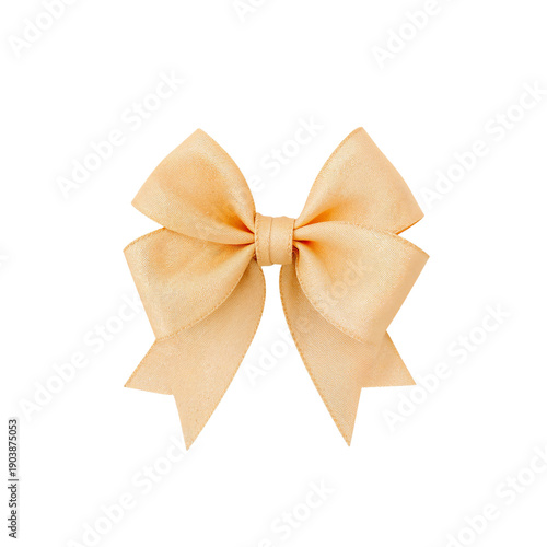 Gold Bow for Gift Wrapping or Decoration on Various Occasions