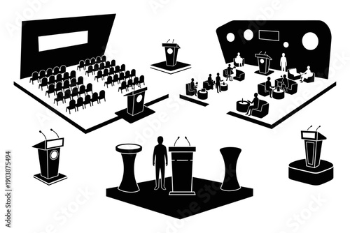 Metaverse Event Platforms - Vector Illustration