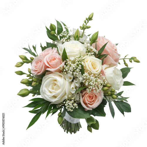 Colorful Bouquet of Roses With Greenery Arranged for a Special Occasion