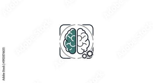 Green Brain with Gear Inside.