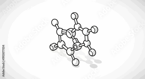 Molecular structure of a chemical compound.