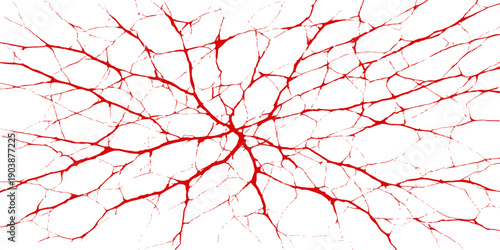 Red blood cells and drops fall like cherry blossom petals from a winter tree branch against a black silhouette sky in this Japanese floral vector illustration pattern