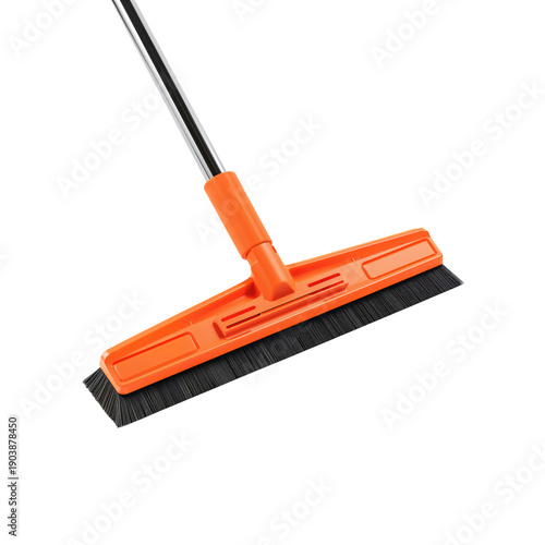 Cleaning Tool With Red Handle for Efficient Sweeping in Home and Office Settings