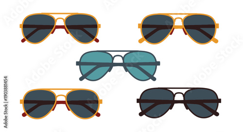 Aviator Glasses Line art digital illustration