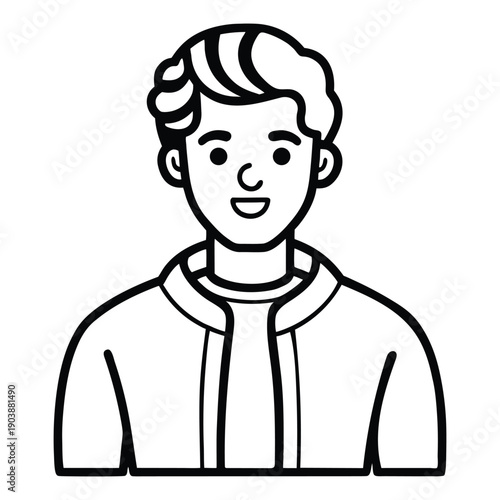 Male Avatar Cartoon Portrait Vector Illustration