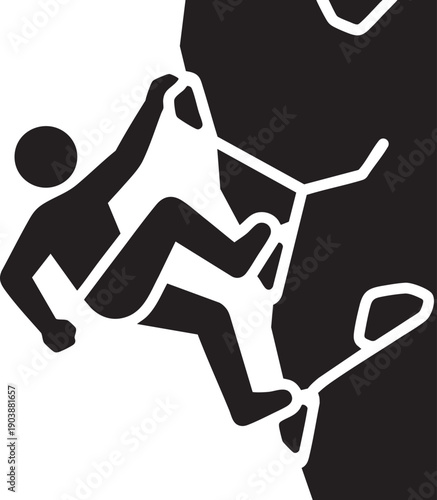 Silhouette of a running man vector illustration in black fitness and sports action