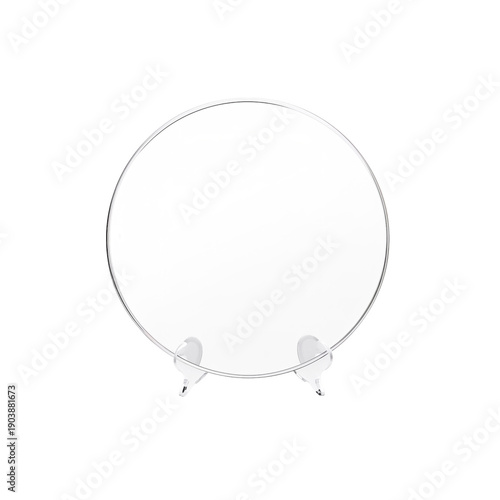 Simple Round White Plate Placed on a Neutral Surface During Daylight Hours in...