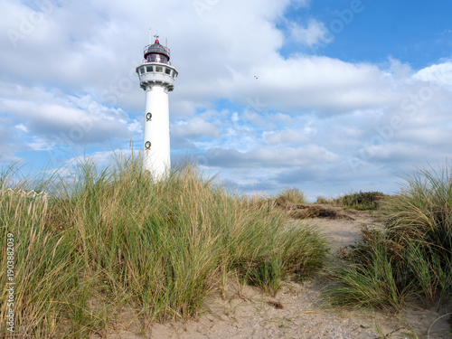 Lighthouse  JCJ van Speijk in Egmond aan Zee, Noord-Holland province, The Netherlands