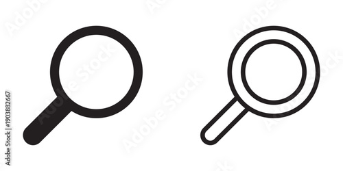 Search Magnifying Glass Icon Collection for Web and App Design