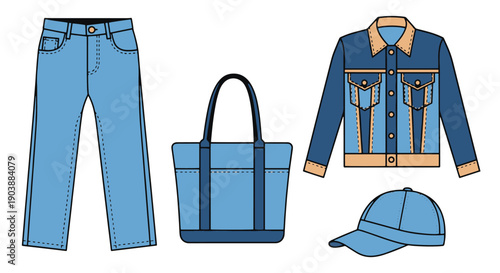 Denim Collection color filled modern design