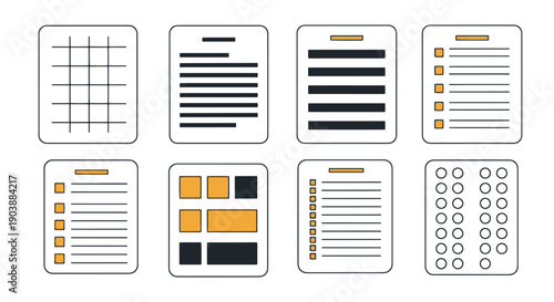 Exam Sheet Line art luxury color outline design