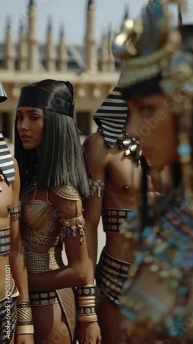 Cleopatra in göttlichem Glanz – Majestätischer Auftritt im alten Ägypten