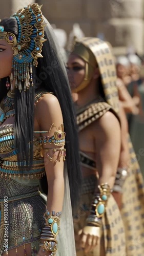 Cleopatra in göttlichem Glanz – Majestätischer Auftritt im alten Ägypten
