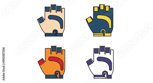 Fingerless Gloves filed color trendy design