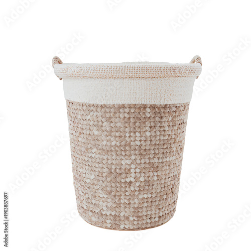 Woven Basket With Neutral Colors for Home Organization and Storage Needs
