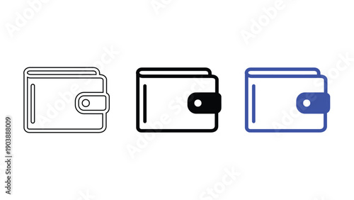 Leather wallet icon with coin stacks for financial savings concept