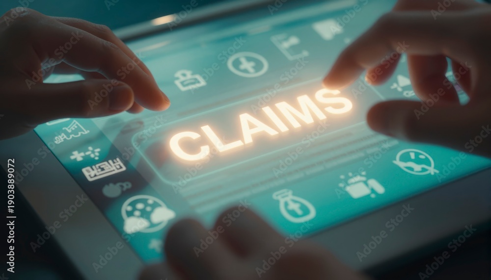 Obraz premium Trust-Based Touchscreen Claims Interaction and Monitoring for Healthcare Workflow Approval, Security Compliance, and Enterprise Data Governance.