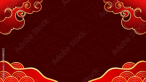 Foto Red and Gold Lunar New Year Background