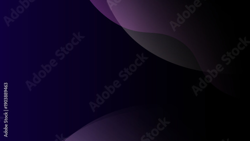Dark purple fintech abstract background with smooth flowing gradients, representing secure financial